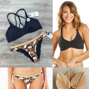 ☀️HURLEY☀️ RIP CURL☀️ MAX SCOOP SURF TOP MARIGOLD CHEEKY PANT BIKINI SET